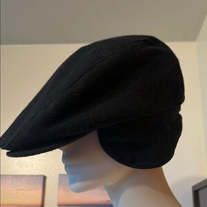 Scala Black Newsboy Hat Classic Style